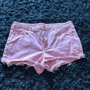 Old Navy Pink Jean Shorts with Frayed Hem